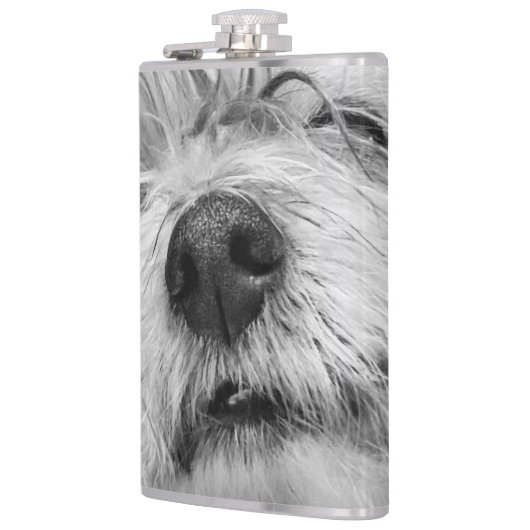 Coton de Tulear Hund Flachmann (Links)