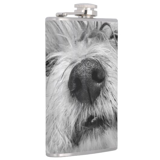 Coton de Tulear Hund Flachmann (Rechts)