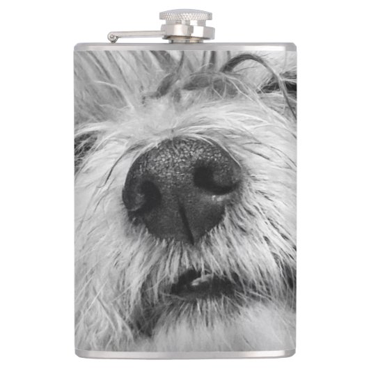 Coton de Tulear Hund Flachmann (Vorderseite)