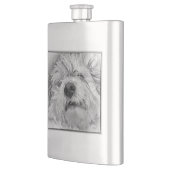 Coton de Tulear Hund Flachmann (Links)