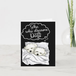 Coton De Tulear Hund Nachthemd Pyjama Karte