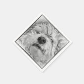 Coton de Tulear Hund Serviette (Ecke)