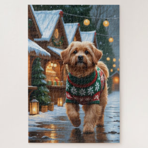 Coton De Tulear Hund Weihnachten Schnee Urlaub Puzzle