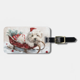 Coton De Tulear Hund Weihnachtsfestlich Gepäckanhänger