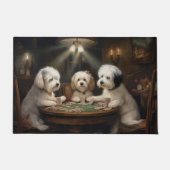 Coton De Tulear Hunde Poker Art Fußmatte (Vorderseite)