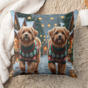 Coton De Tulear Hunde Weihnachten Schnee Feiertag Kissen