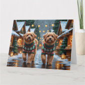 Coton De Tulear Hunde Weihnachtsschneeurlaub Karte (Vorderseite)