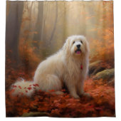 Coton De Tulear im Herbst Leaves Fall Inspiriert Duschvorhang (Vorderseite)