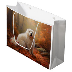 Coton De Tulear im Herbst Leaves Fall Inspiriert Große Geschenktüte