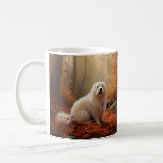 Coton De Tulear im Herbst Leaves Fall Inspiriert Kaffeetasse (Links)