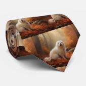 Coton De Tulear im Herbst Leaves Fall Inspiriert Krawatte (Gerollt)