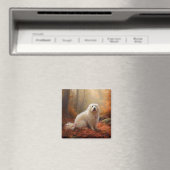 Coton De Tulear im Herbst Leaves Fall Inspiriert Magnet (In Situ (Geschirrspüler))