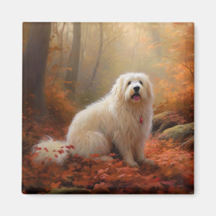 Coton De Tulear im Herbst Leaves Fall Inspiriert Magnet