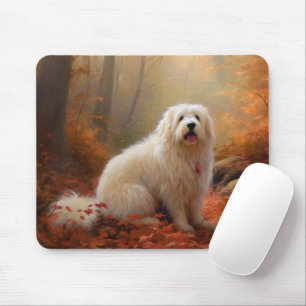 Coton De Tulear im Herbst Leaves Fall Inspiriert Mousepad