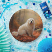 Coton De Tulear im Herbst Leaves Fall Inspiriert Pappteller (Party)