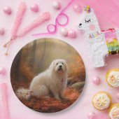 Coton De Tulear im Herbst Leaves Fall Inspiriert Pappteller (Party)