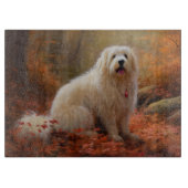 Coton De Tulear im Herbst Leaves Fall Inspiriert Schneidebrett (Vorderseite)