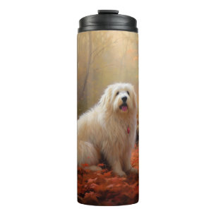 Coton De Tulear im Herbst Leaves Fall Inspiriert Thermosbecher