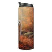 Coton De Tulear im Herbst Leaves Fall Inspiriert Thermosbecher (Nach rechts gedreht)
