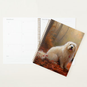 Coton De Tulear im Herbstlaub Fall Inspire Planer