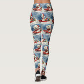 Coton De Tulear in Sledge Let it Snow Christmas Leggings (Rückseite)