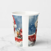 Coton De Tulear in Sledge Let it Snow Christmas Pappbecher (Links)