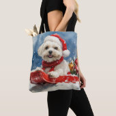 Coton De Tulear in Sledge Let it Snow Christmas Tasche (Von Nahem)