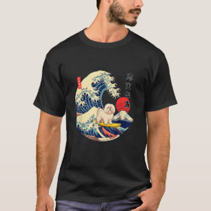Coton de Tulear Japanisch Kanagawa Wave Surf Loyal T-Shirt