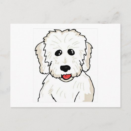 Coton de Tulear Karikatur Postkarte (Vorderseite)