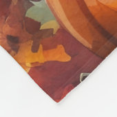 Coton De Tulear lässt im Herbst Erntedank Kunst Fleecedecke (Ecke)