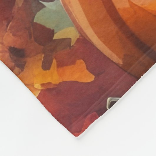 Coton De Tulear lässt im Herbst Erntedank Kunst Fleecedecke (Ecke)