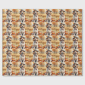 Coton De Tulear lässt im Herbst Erntedank Kunst Geschenkpapier (Flach)