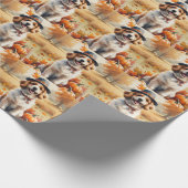 Coton De Tulear lässt im Herbst Erntedank Kunst Geschenkpapier (Ecke)