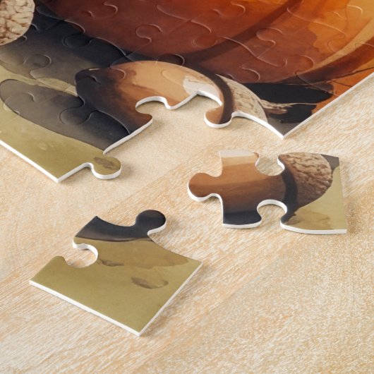 Coton De Tulear lässt im Herbst Erntedank Kunst Puzzle (Seite)