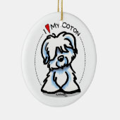 Coton de Tulear Lover Keramik Ornament (Rechts)