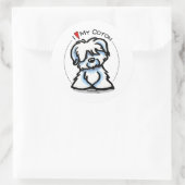 Coton de Tulear Lover Runder Aufkleber (Tasche)