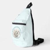 Coton de Tulear Malerei Niedlich Original Haustier Crossbody Bag (Rechte Ecke)