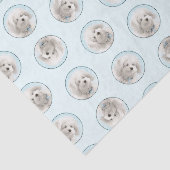 Coton de Tulear Malerei Niedlich Original Haustier Seidenpapier (Ausschnitt)