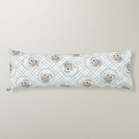 Coton de Tulear Malerei Niedlich Original Haustier Seitenschläferkissen (Vorderseite)