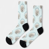 Coton de Tulear Malerei Niedlich Original Haustier Socken (Linkes Detail)