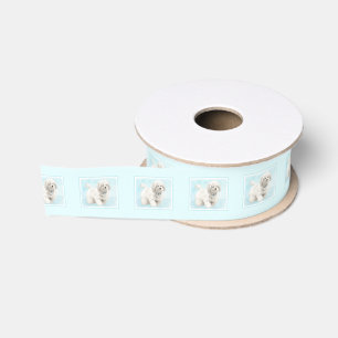 Coton de Tulear Malerei - Süße originelle Hundekun Ripsband