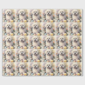 Coton De Tulear mit Ostereier Urlaub Geschenkpapier (Flach)