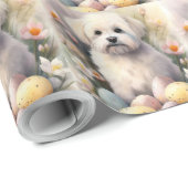 Coton De Tulear mit Ostereier Urlaub Geschenkpapier (Rolleneckpunkt)