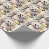 Coton De Tulear mit Ostereier Urlaub Geschenkpapier (Ecke)
