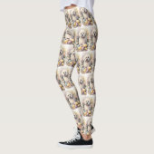 Coton De Tulear mit Ostereier Urlaub Leggings (Links)