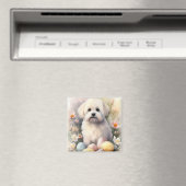 Coton De Tulear mit Ostereier Urlaub Magnet (In Situ (Geschirrspüler))