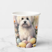Coton De Tulear mit Ostereier Urlaub Pappbecher (Rückseite)
