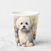 Coton De Tulear mit Ostereier Urlaub Pappbecher (Vorderseite)