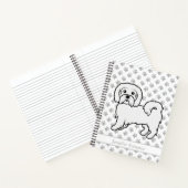 Coton de Tulear Niedlich Cartoon Dog & Custom Text Notizblock (Innenseite)