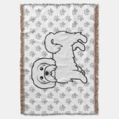 Coton de Tulear Niedlich Cartoon Dog Illustration Decke (Vorderseite Vertikal)